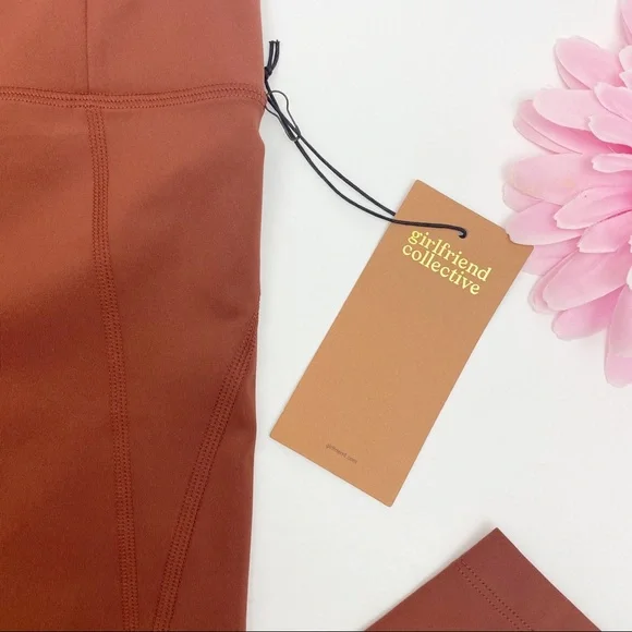 Girlfriend Collective Compressive High Waisted Leggings: Sedona/Ember (Rust) - Picture 10 of 13